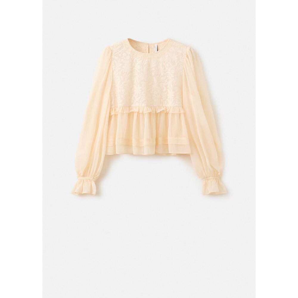 Lace contrast shirt